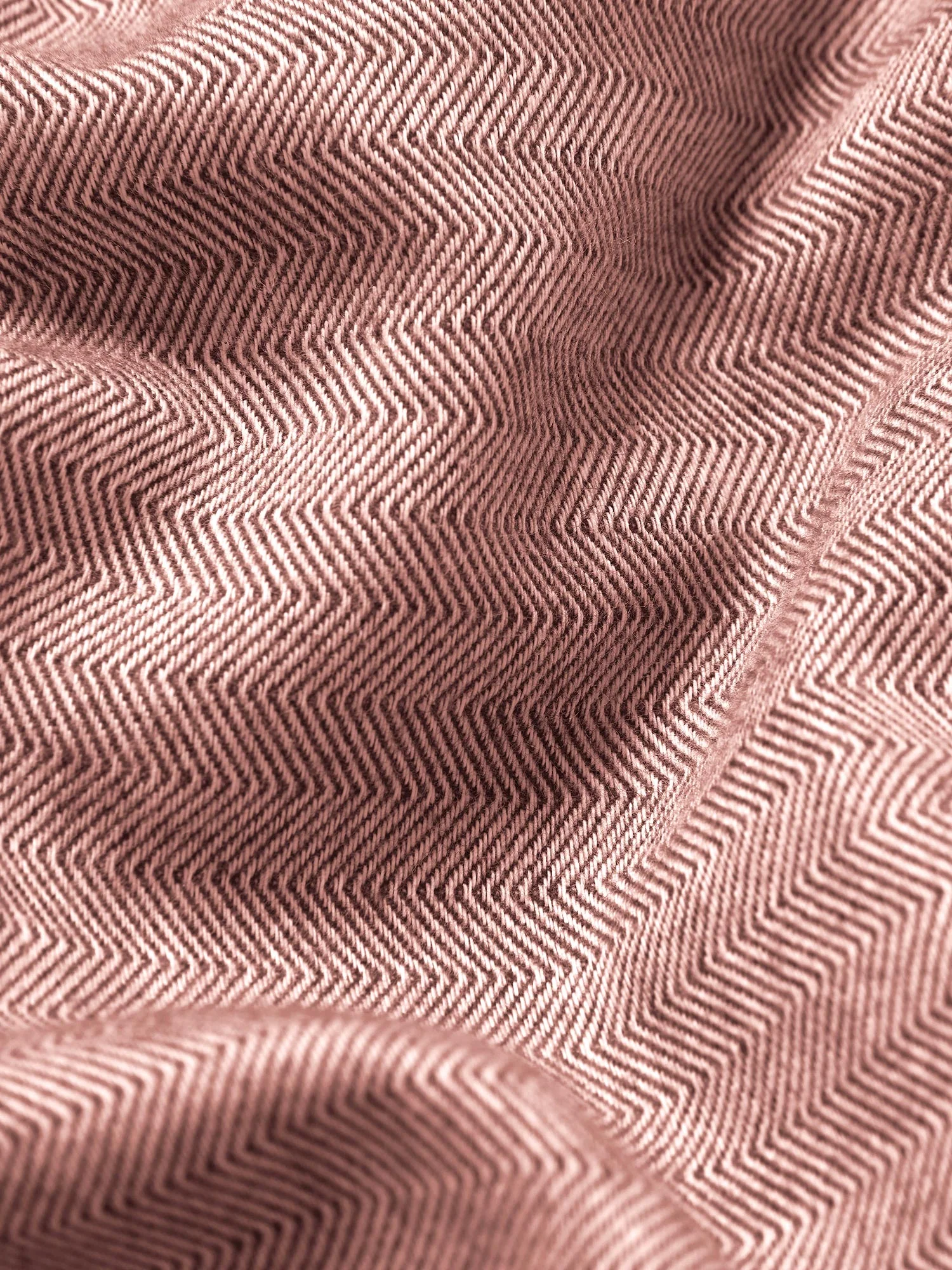 Auburn Red Herringbone Brushed Cotton Duvet Cover - Image 3