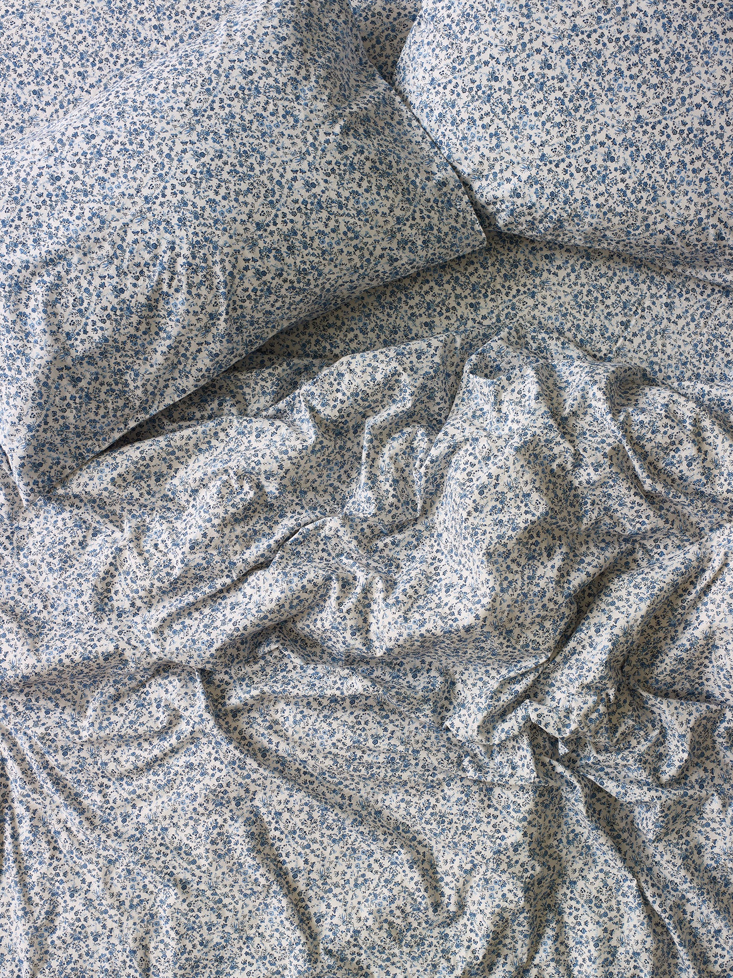 Blue Mini Meadow Cotton Duvet Cover