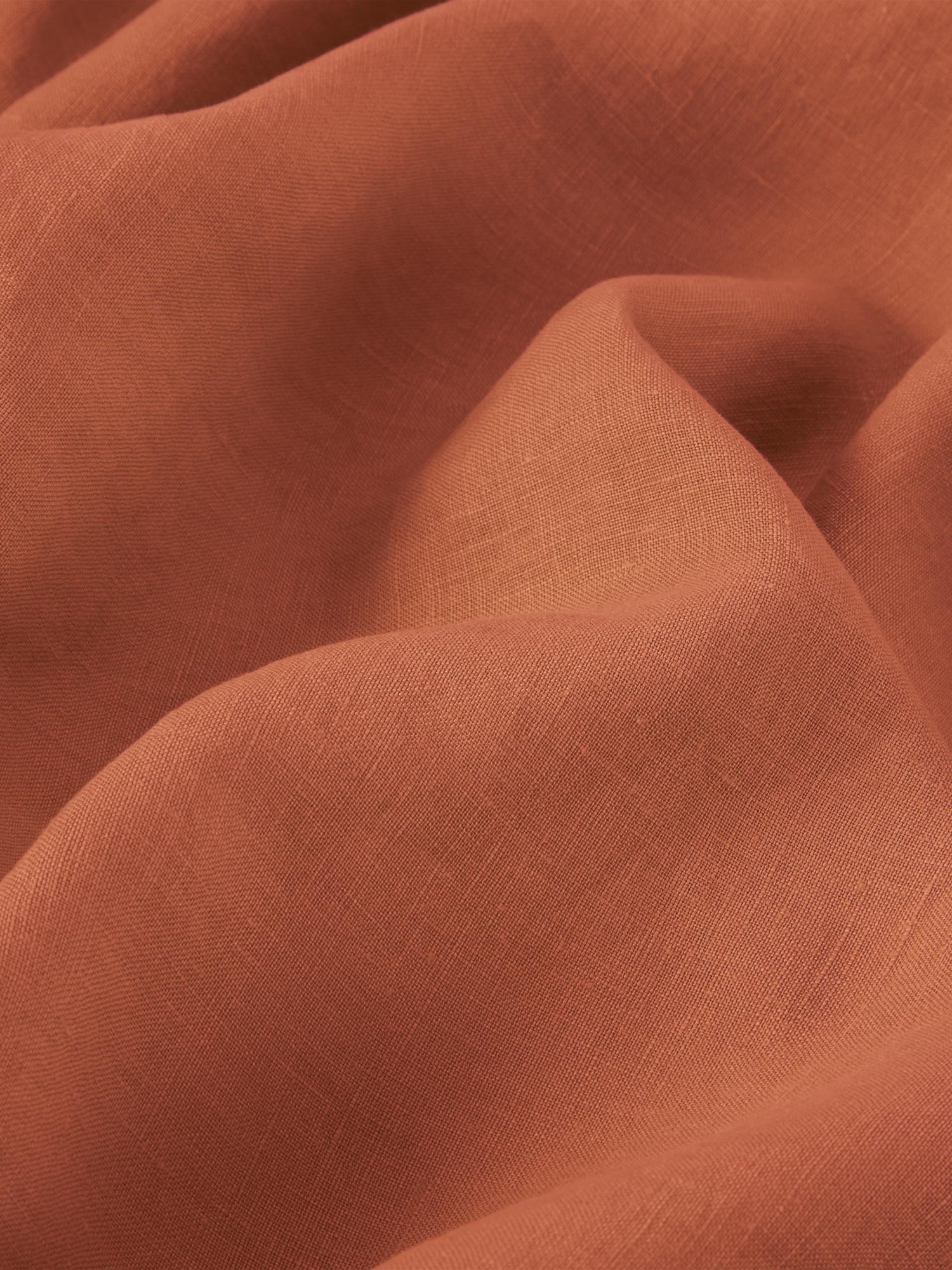 Burnt Orange 100% Linen Fitted Sheet - Image 3