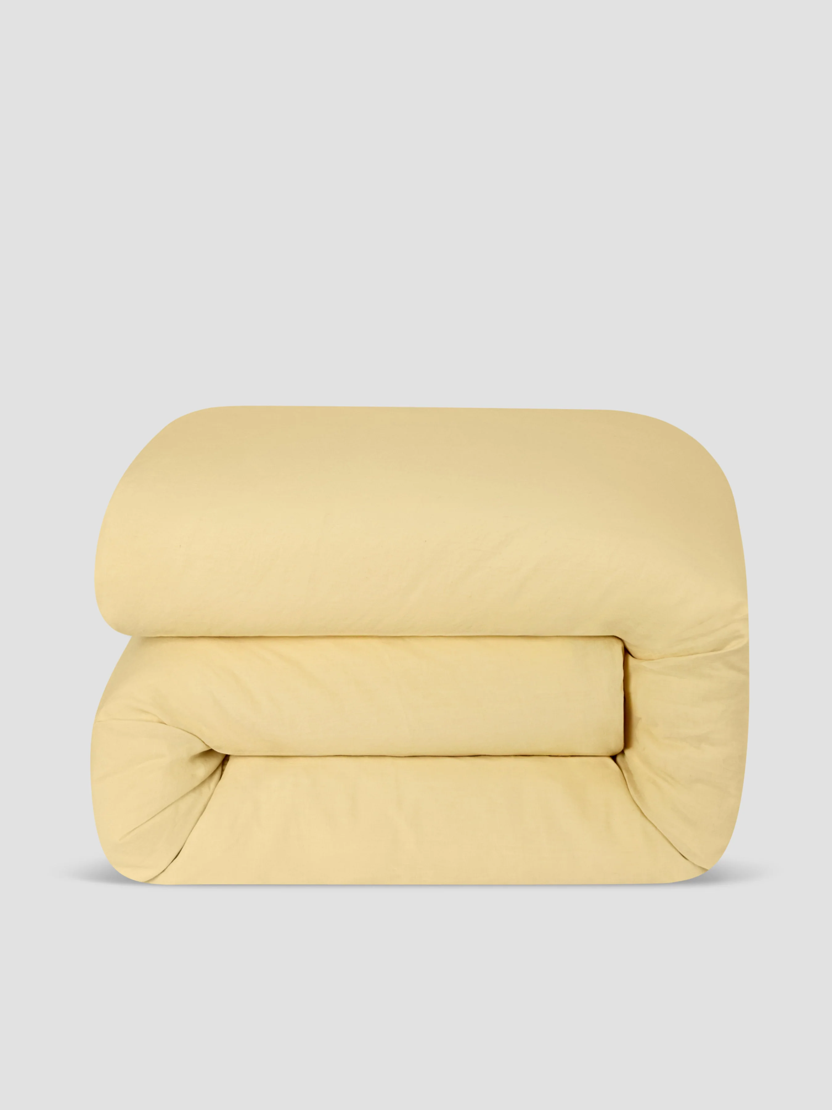 Butter Yellow Linen Blend Duvet Cover - Image 3