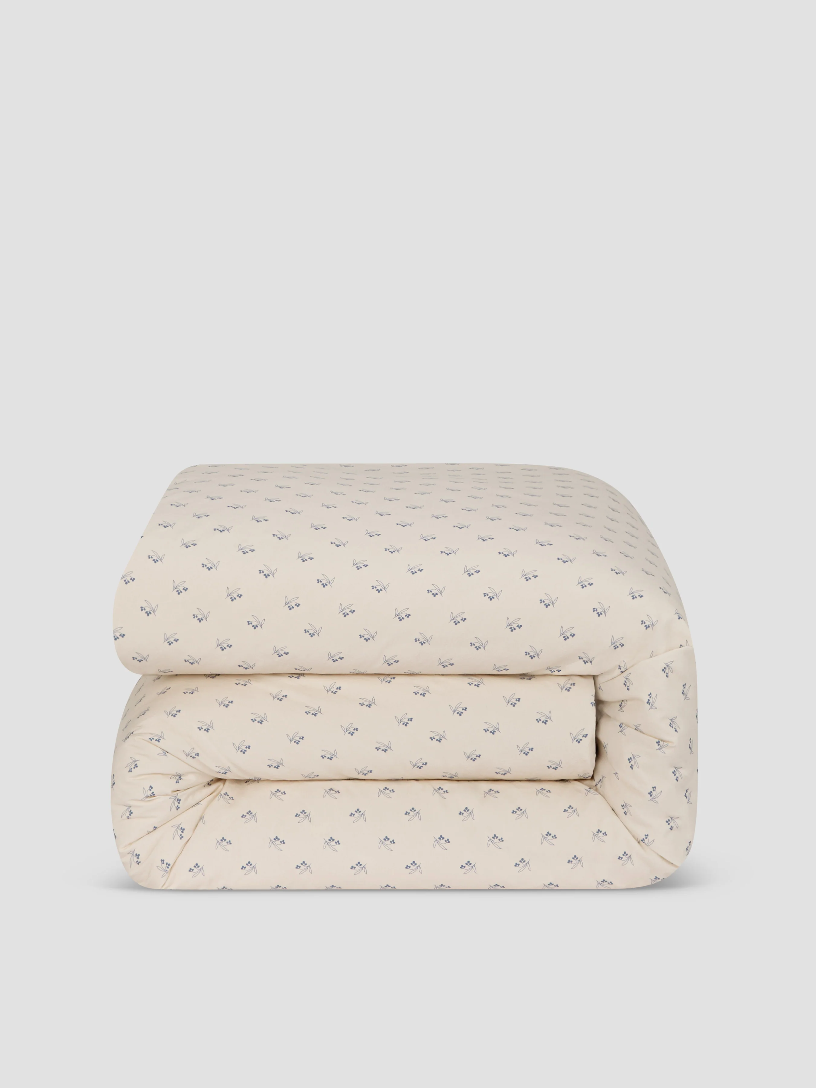 Cove Blue Martha Floral Cotton Duvet Cover - Image 2