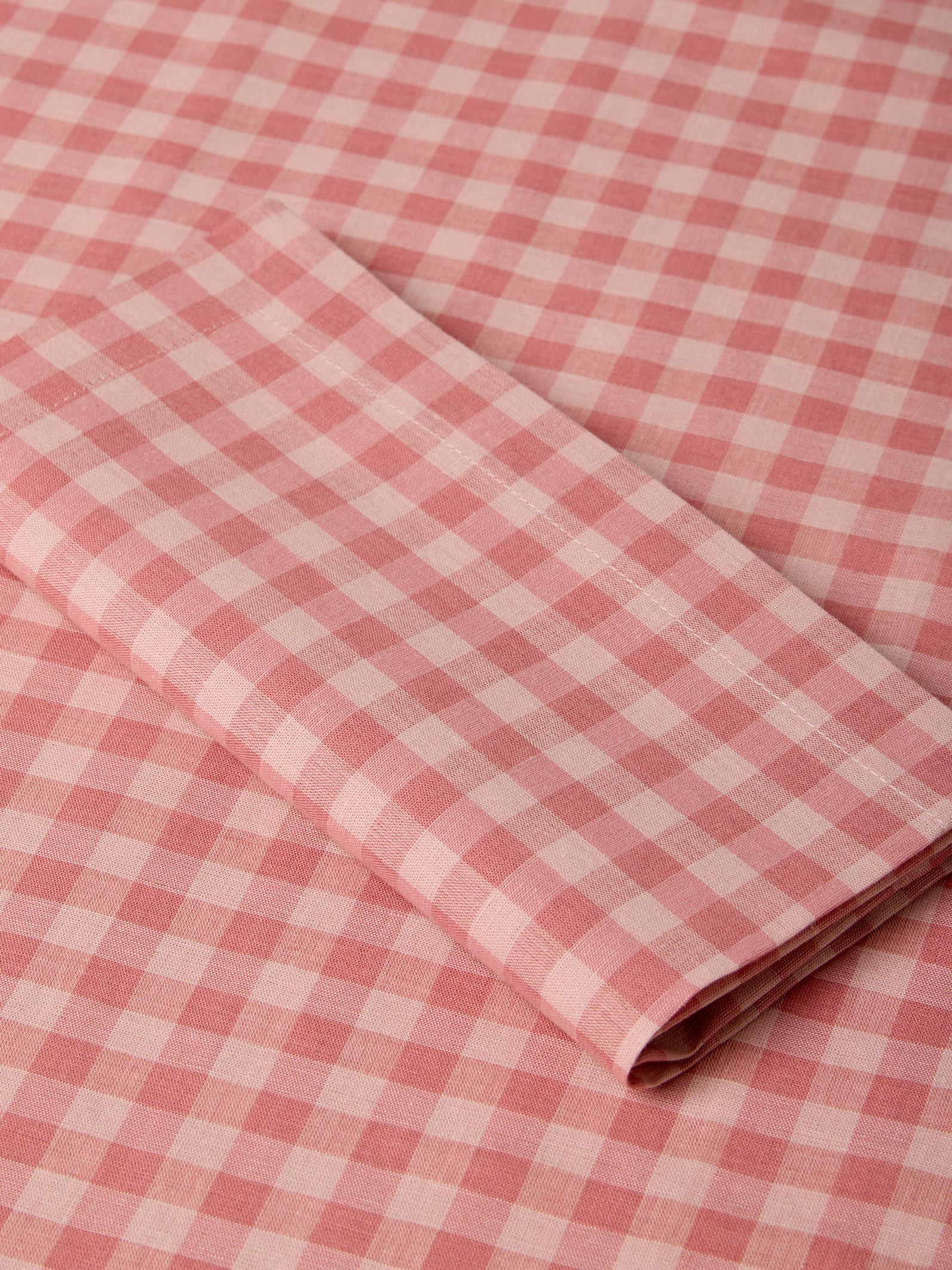 Dusty Pink & Rose Gingham Linen Blend Napkins Set of 4 - Image 3