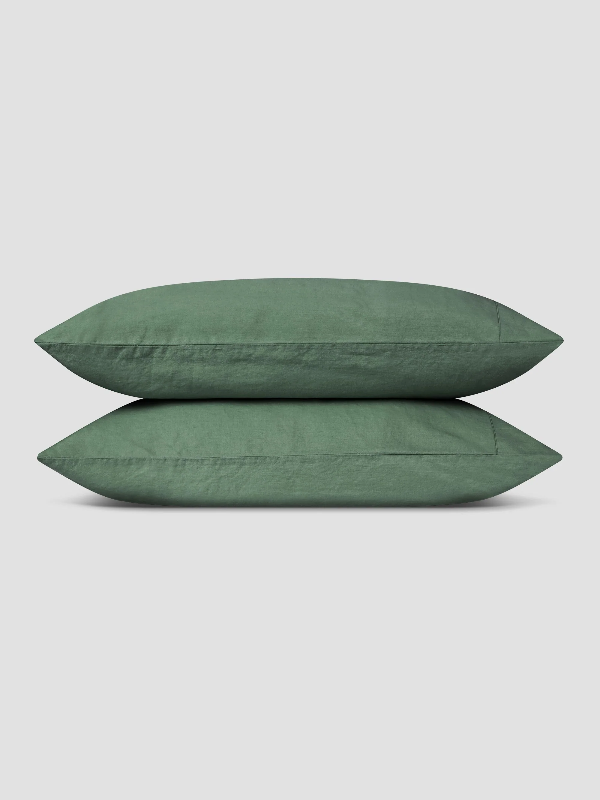 Elm Green Linen Blend Pillowcases (Pair) - Image 2
