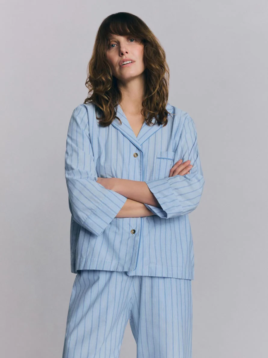 Favourite Stripe Cotton Cropped Trouser Set - Image 3