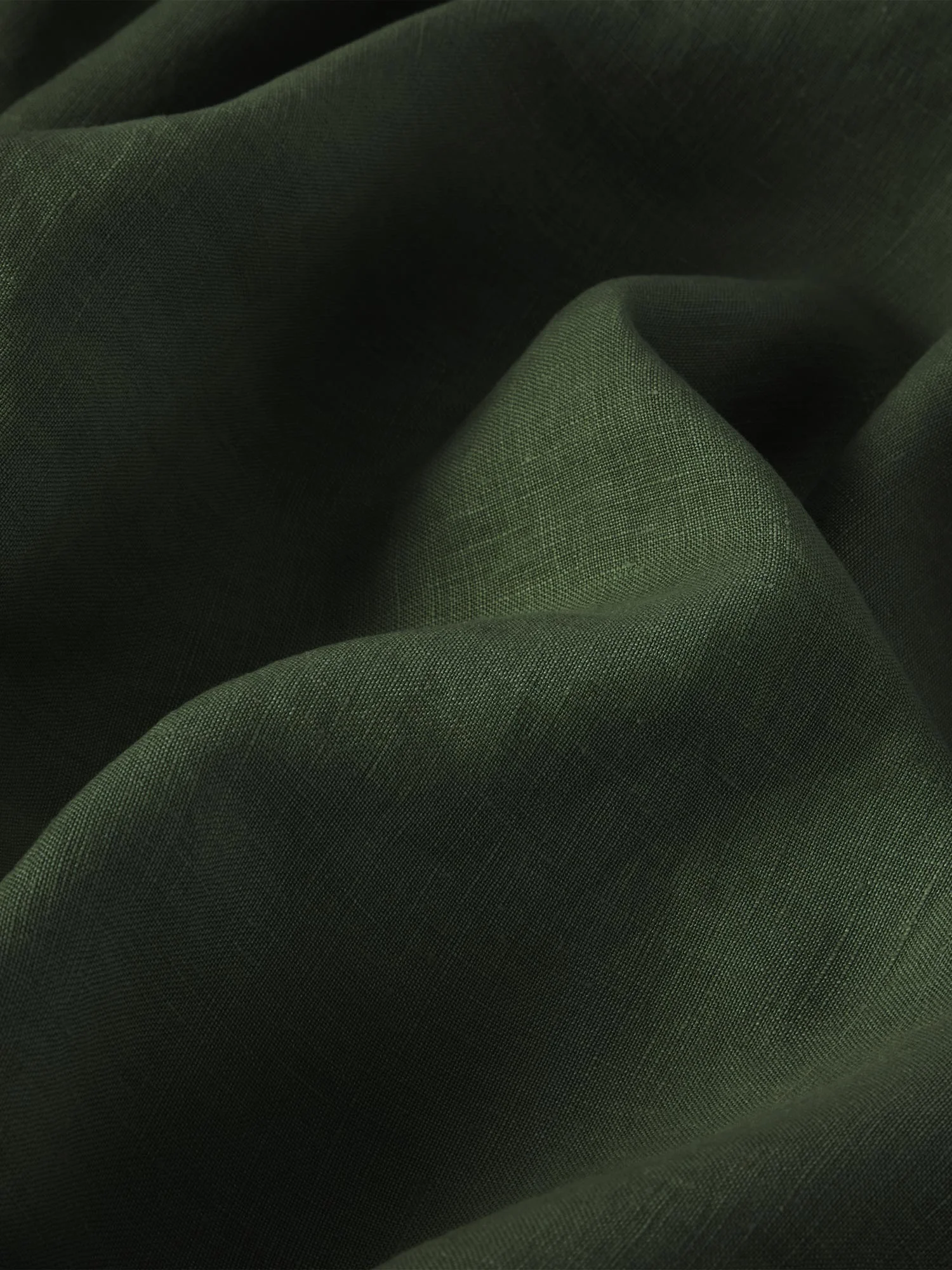 Fern Green 100% Linen Fitted Sheet - Image 3