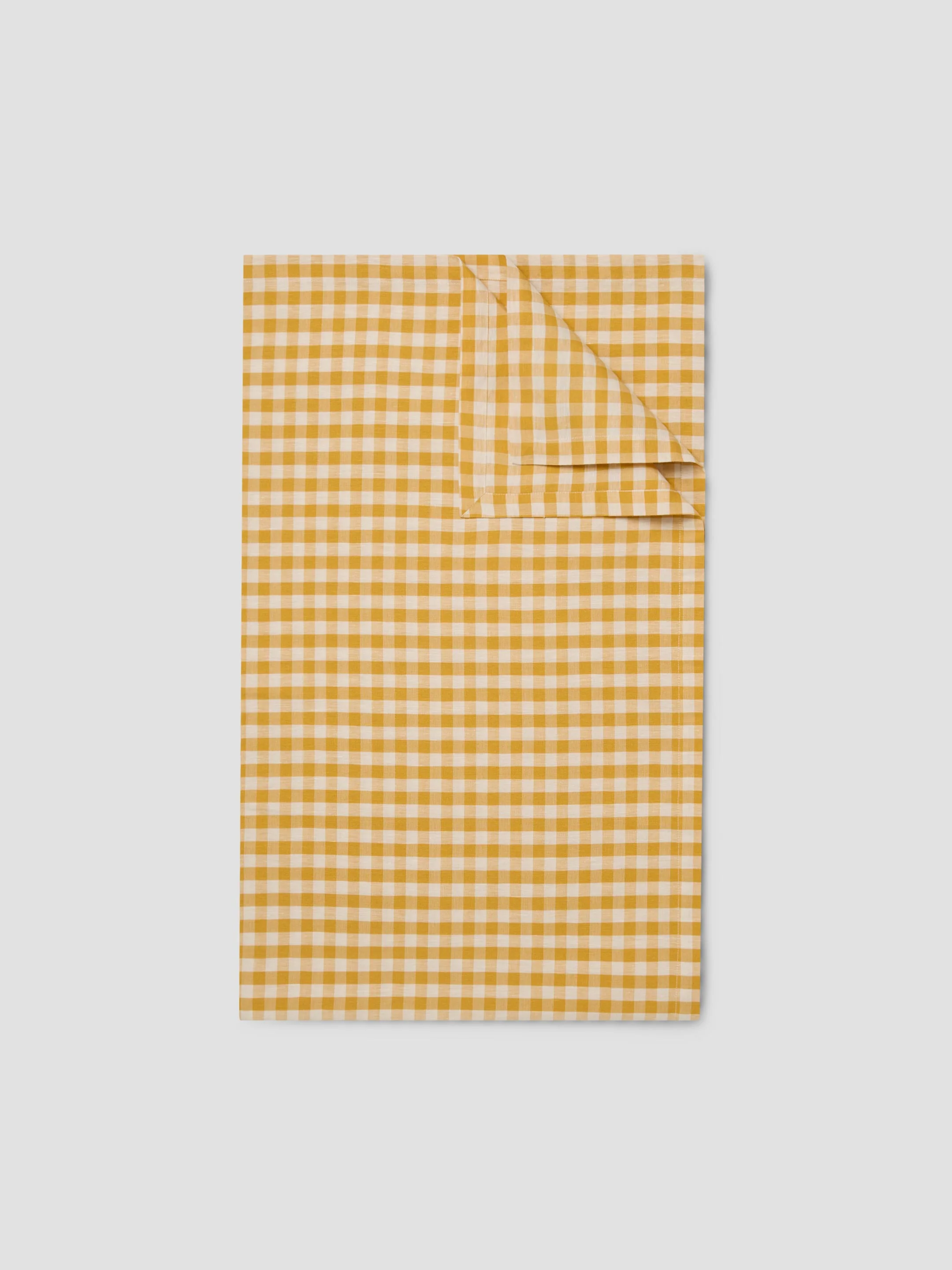 Honey Gingham Linen Blend Tablecloth - Image 2