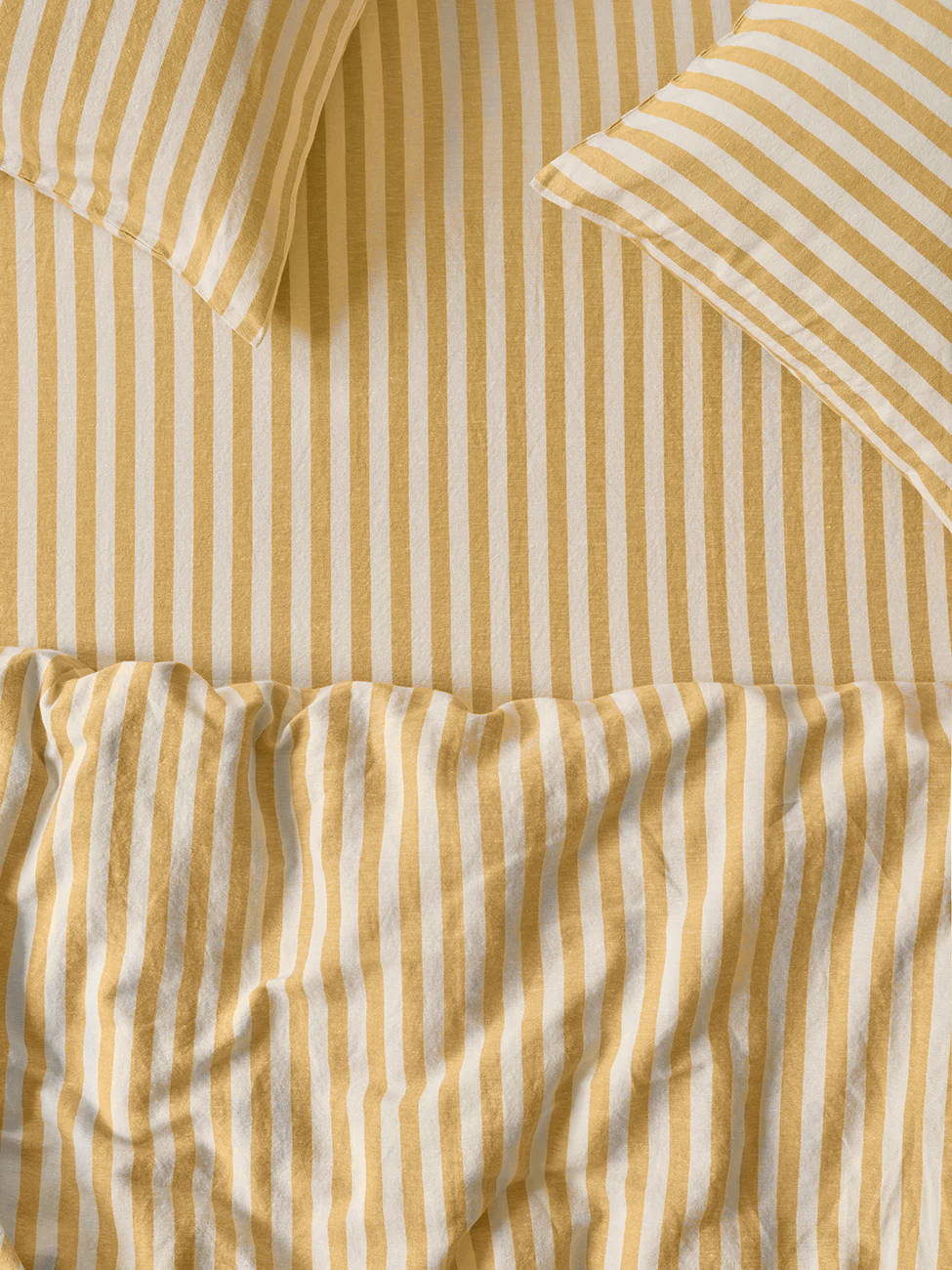 Honey Pembroke Stripe Linen Blend Fitted Sheet