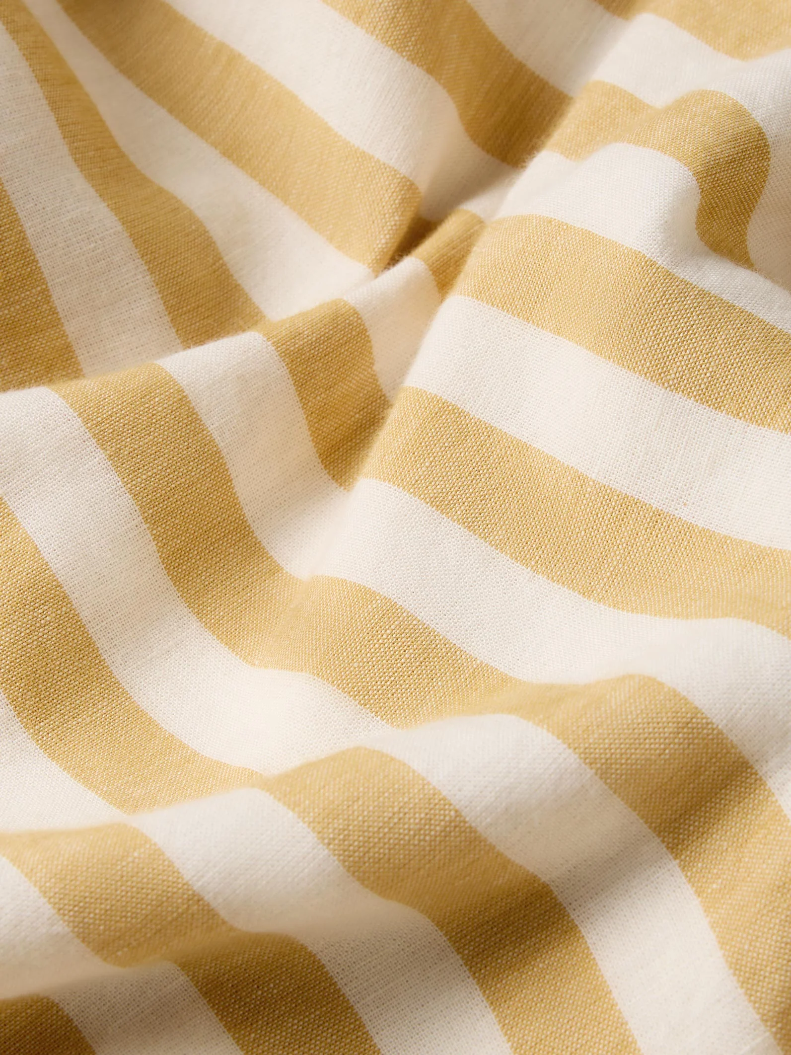 Honey Pembroke Stripe Linen Blend Flat Sheet - Image 3