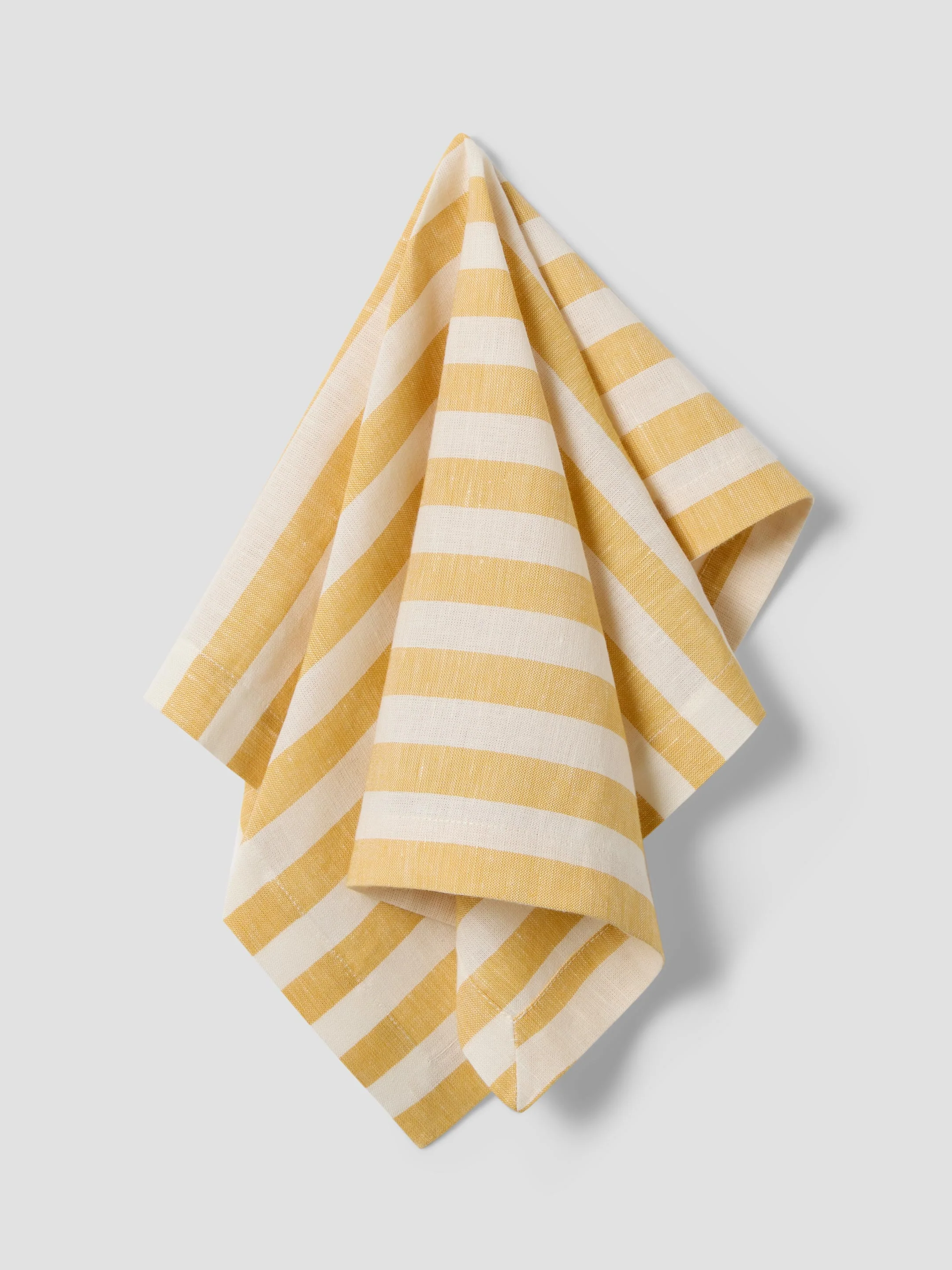 Honey Pembroke Stripe Linen Blend Napkins Set of 4 - Image 3