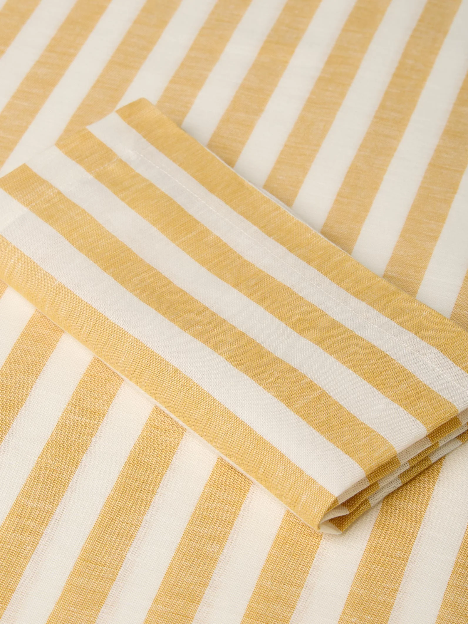 Honey Pembroke Stripe Linen Blend Napkins Set of 4 - Image 4