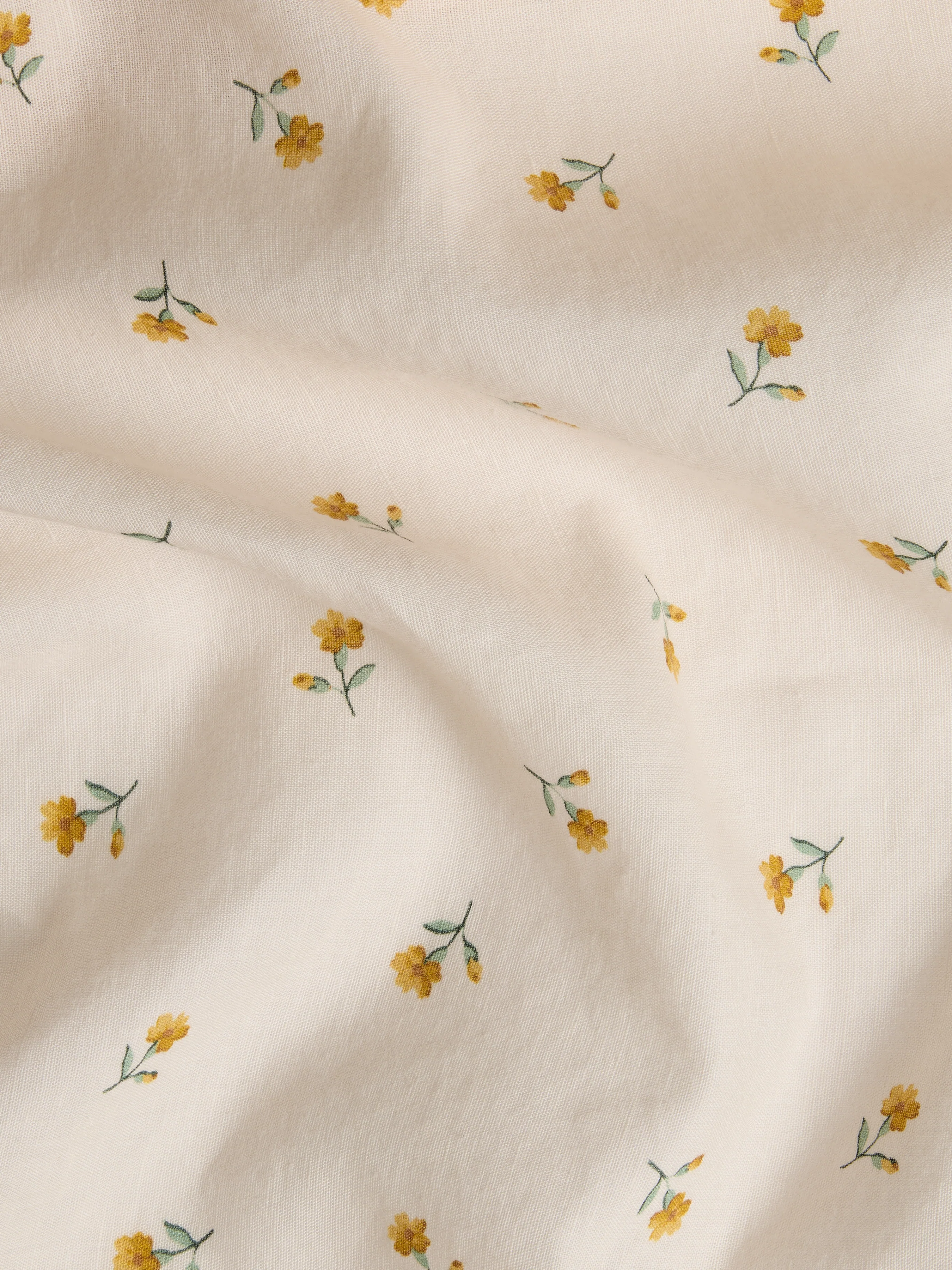 Honey Posy Bud Linen Blend Duvet Cover - Image 4