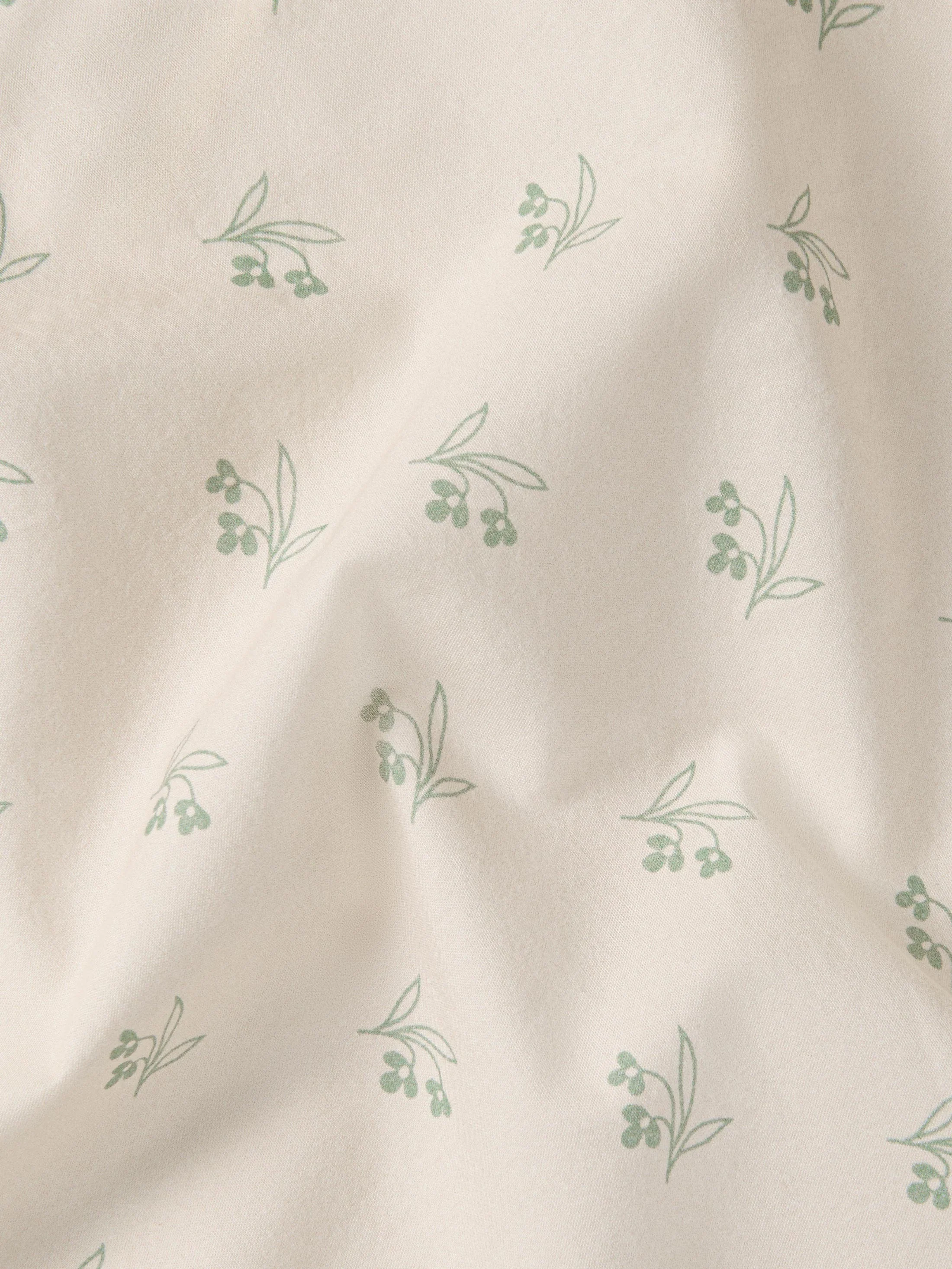 Mellow Green Martha Floral Cotton Pillowcases (Pair) - Image 3