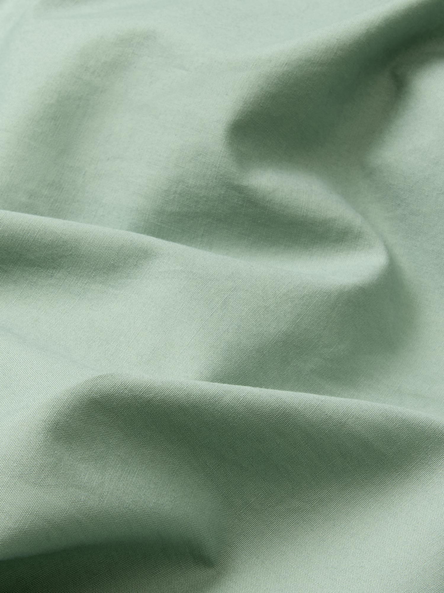 Mellow Green Washed Cotton Percale Fitted Sheet - Image 3