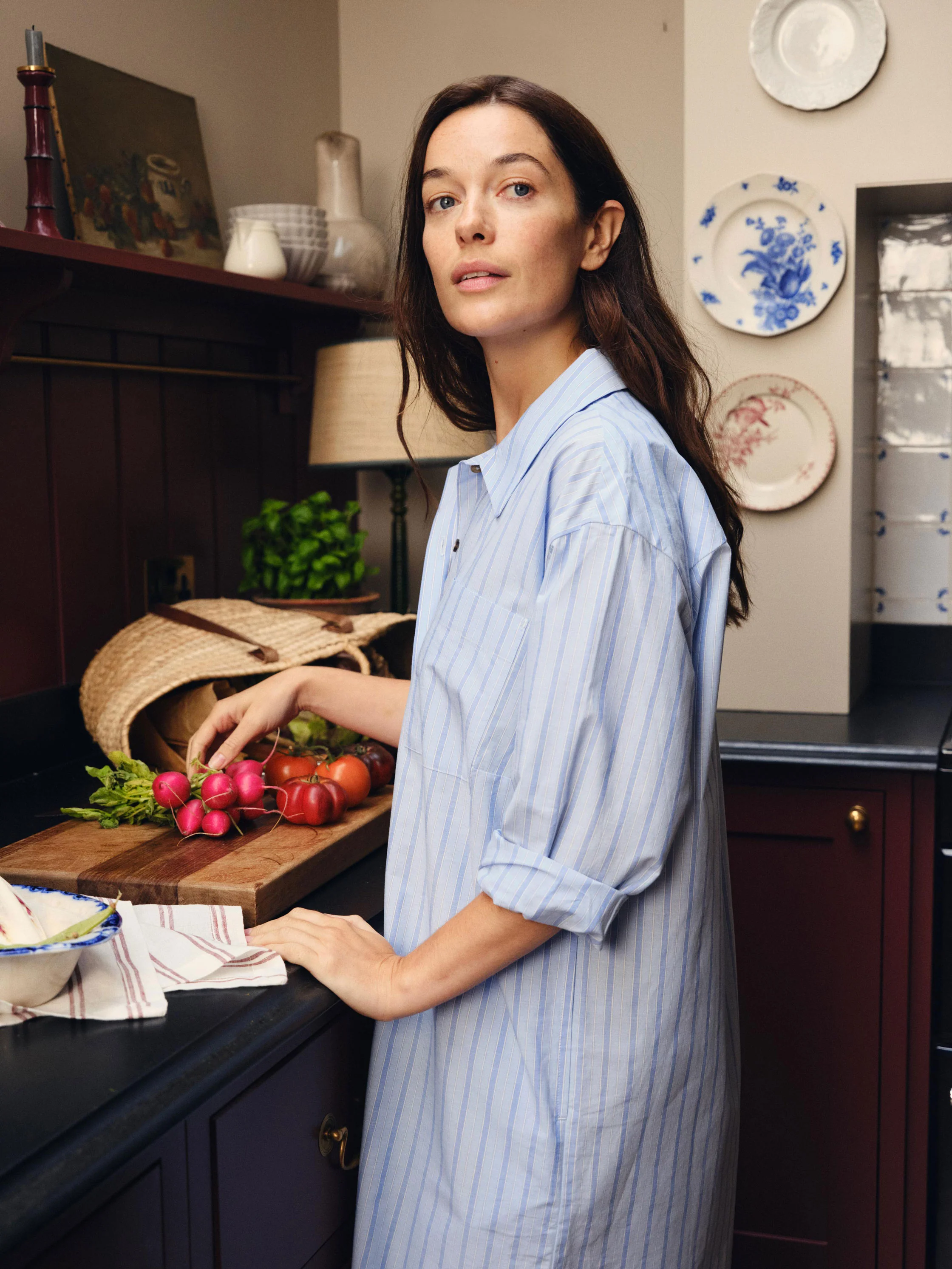 Pale Blue Favourite Shirt Stripe Cotton Nightshirt - Image 6