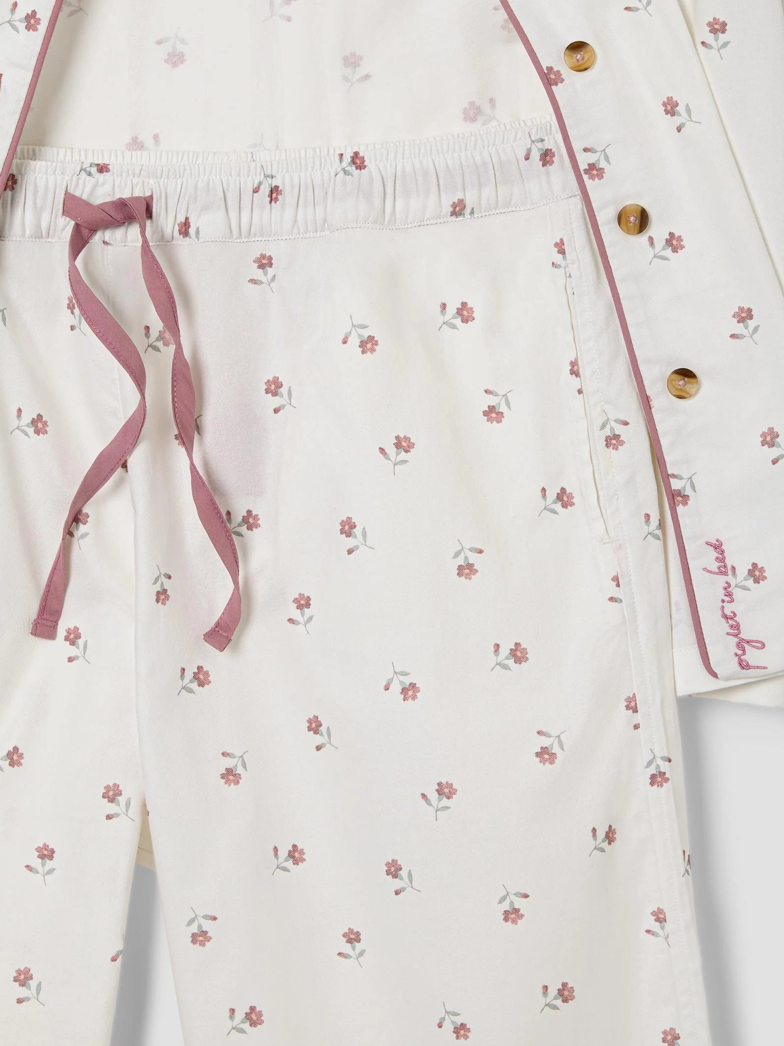 Pearl Posy Bud Cotton Trouser Set - Image 5