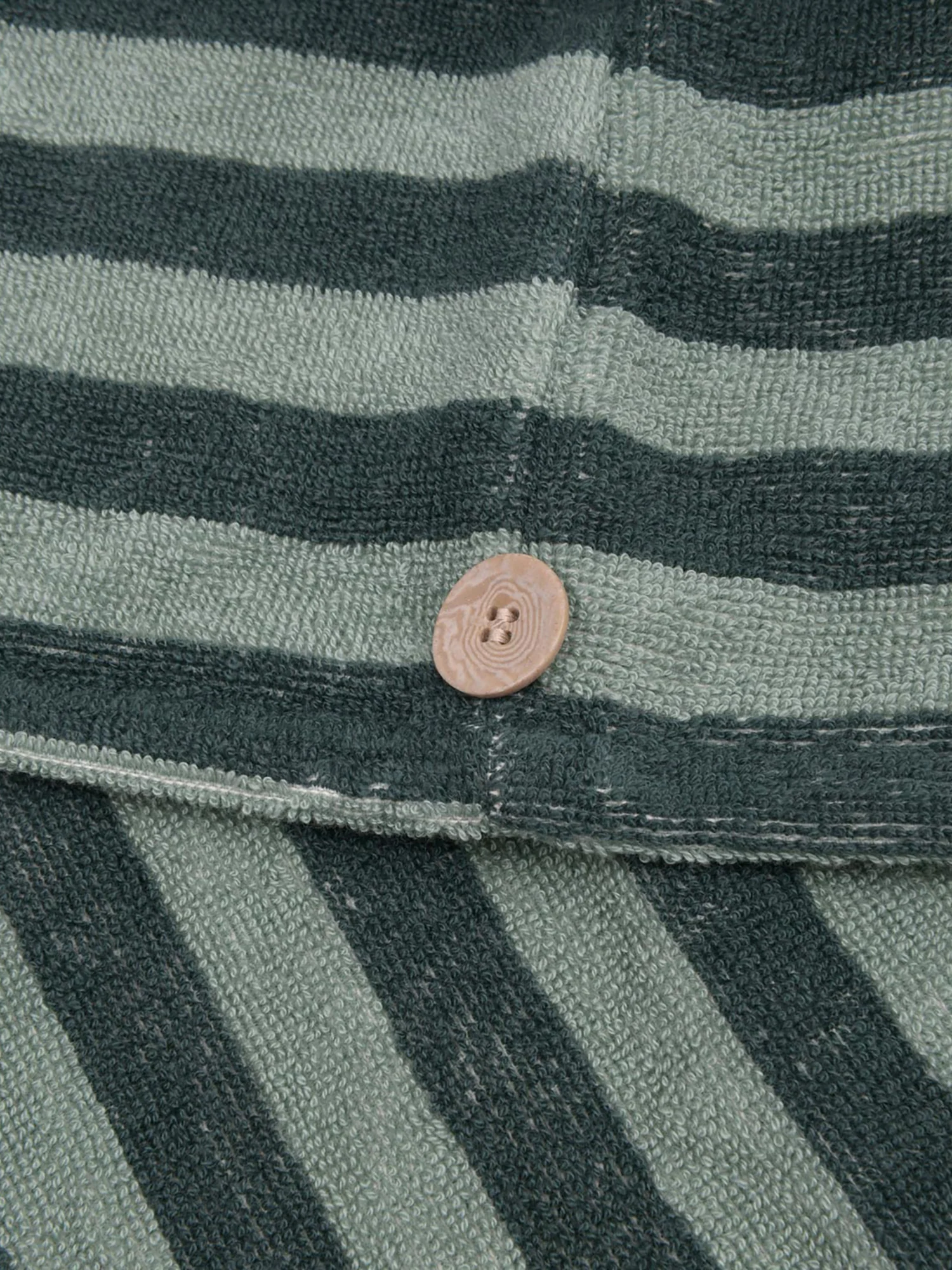 Pine Green Pembroke Stripe Cotton Hair Wrap - Image 2