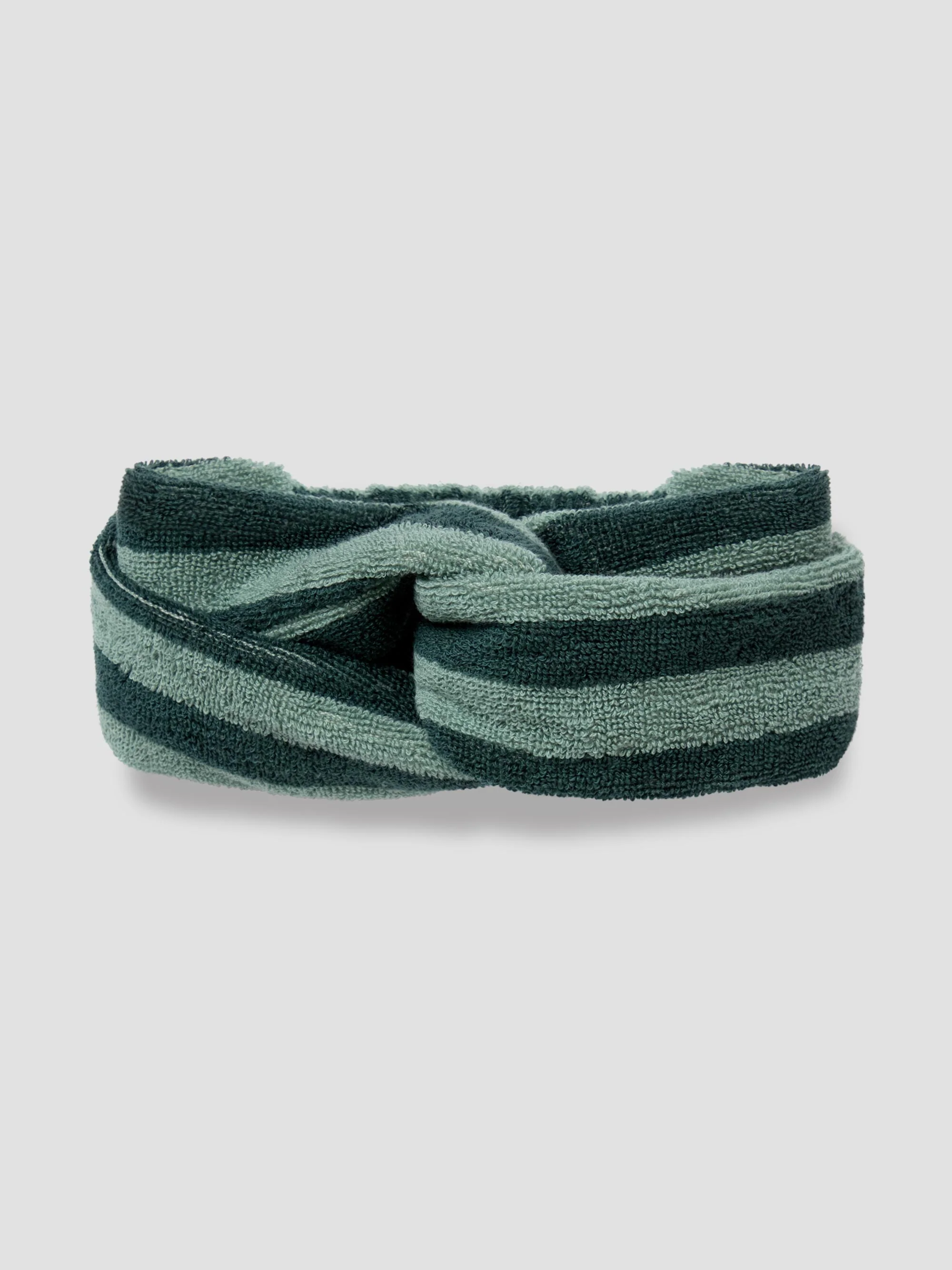 Pine Green Pembroke Stripe Cotton Headband