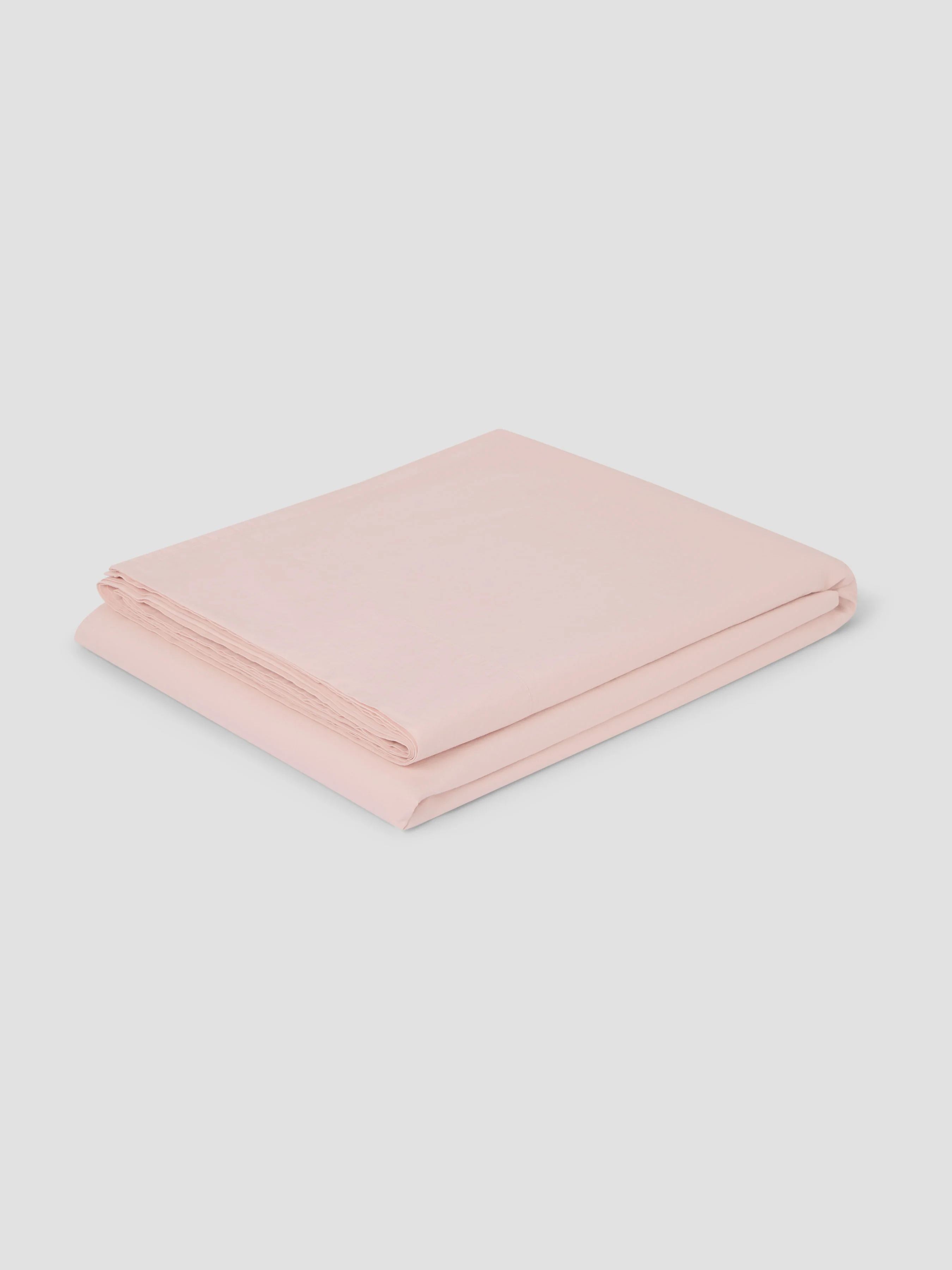 Poetic Pink Washed Cotton Percale Flat Sheet - Image 2