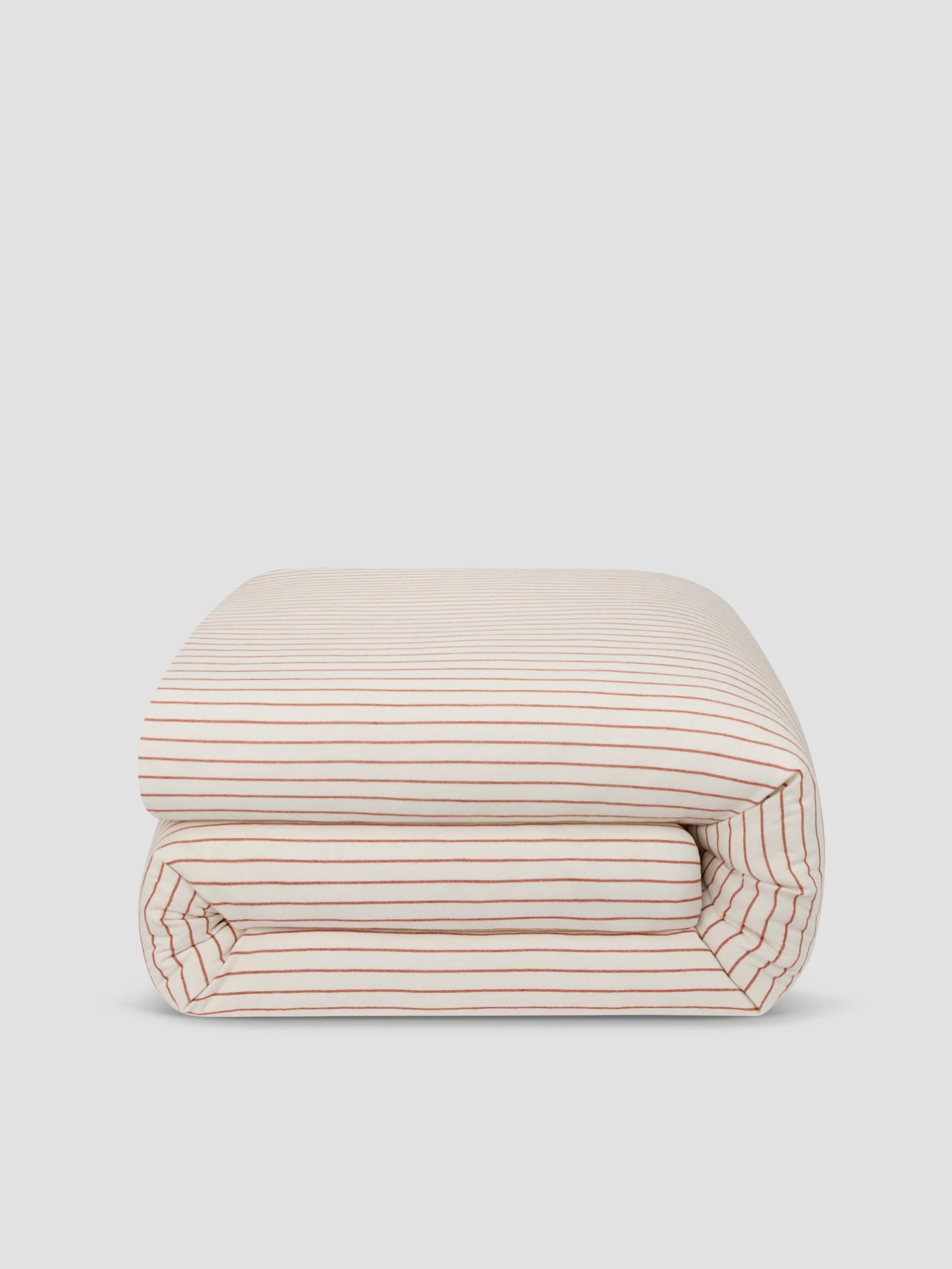 Red Clayton Stripe Brushed Cotton Duvet Cover - Image 3