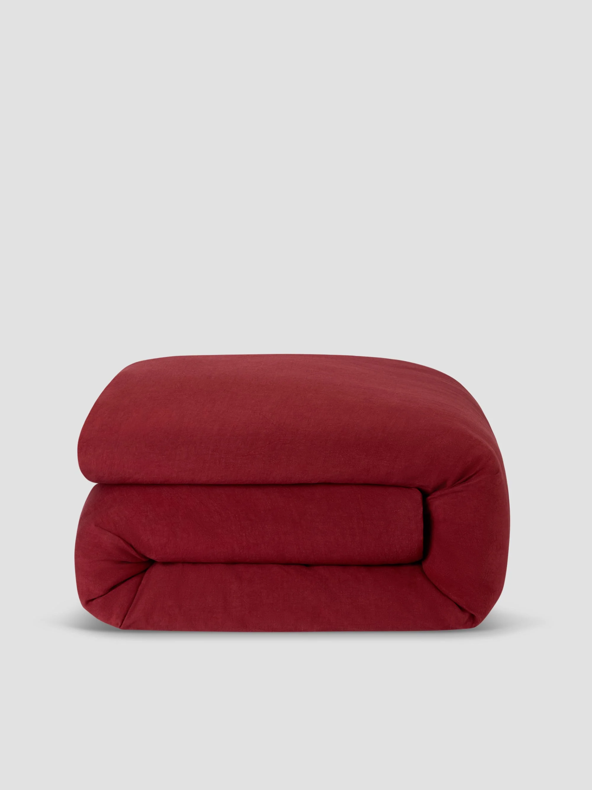 Rhubarb Linen Blend Duvet Cover - Image 3