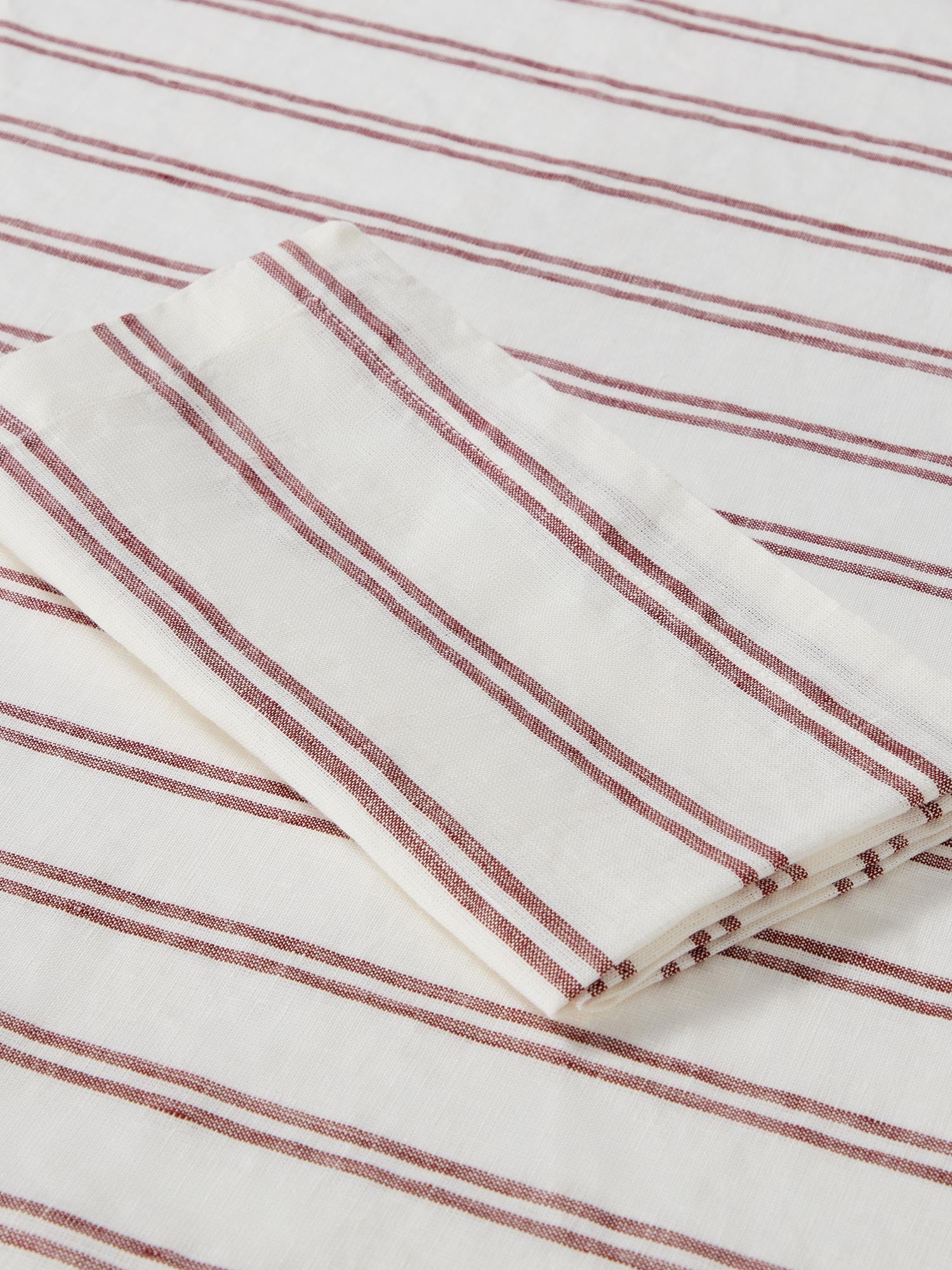 Rhubarb Kemptown Stripe Linen Blend Napkins Set of 4 - Image 3