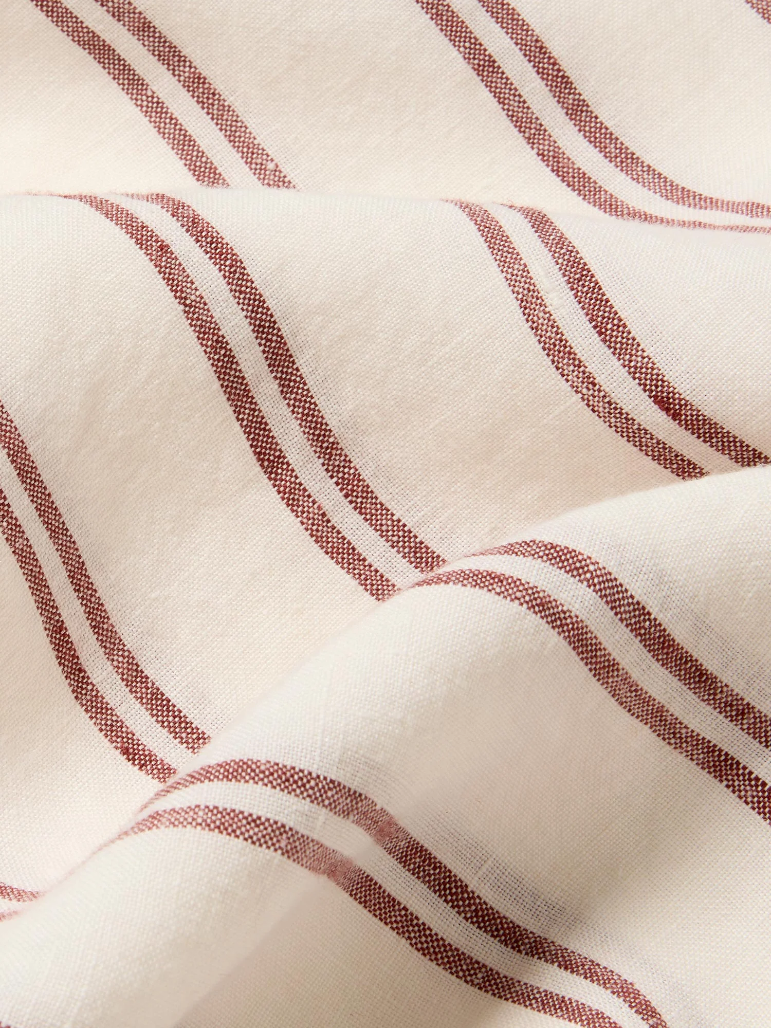 Rhubarb Kemptown Stripe 100% Linen Fitted Sheet - Image 3