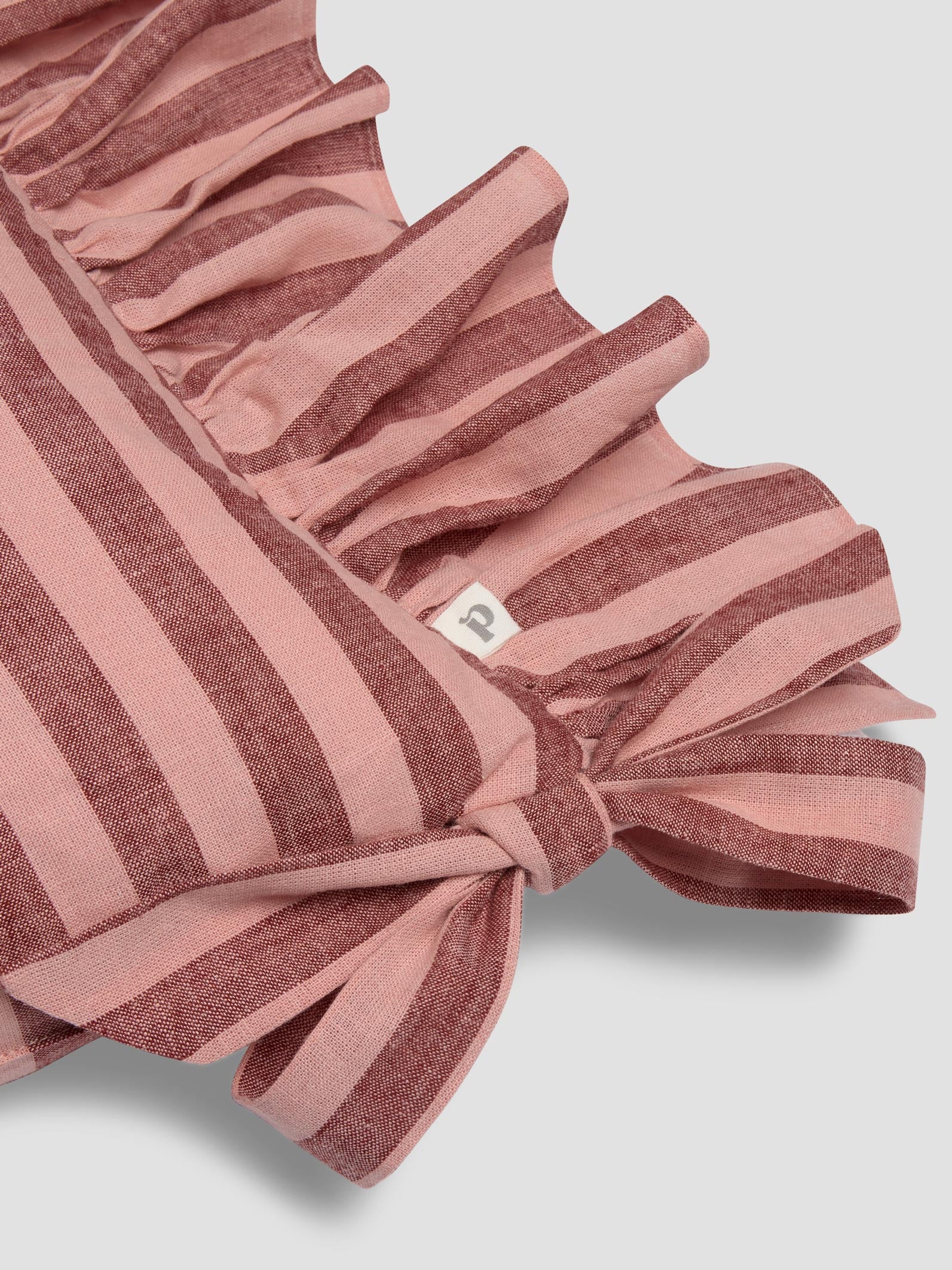 Rhubarb & Rose Pembroke Stripe Frill Linen Blend Seat Pad - Image 3