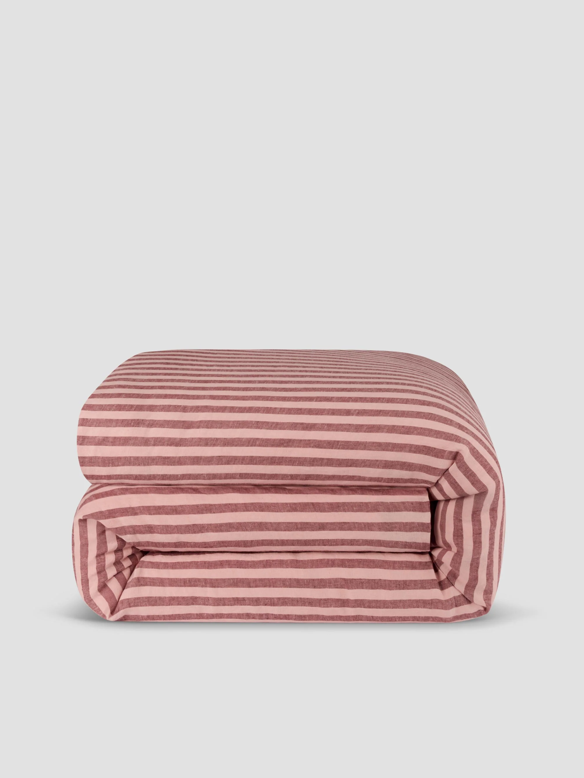 Rhubarb & Rose Pembroke Stripe 100% Linen Duvet Cover - Image 3