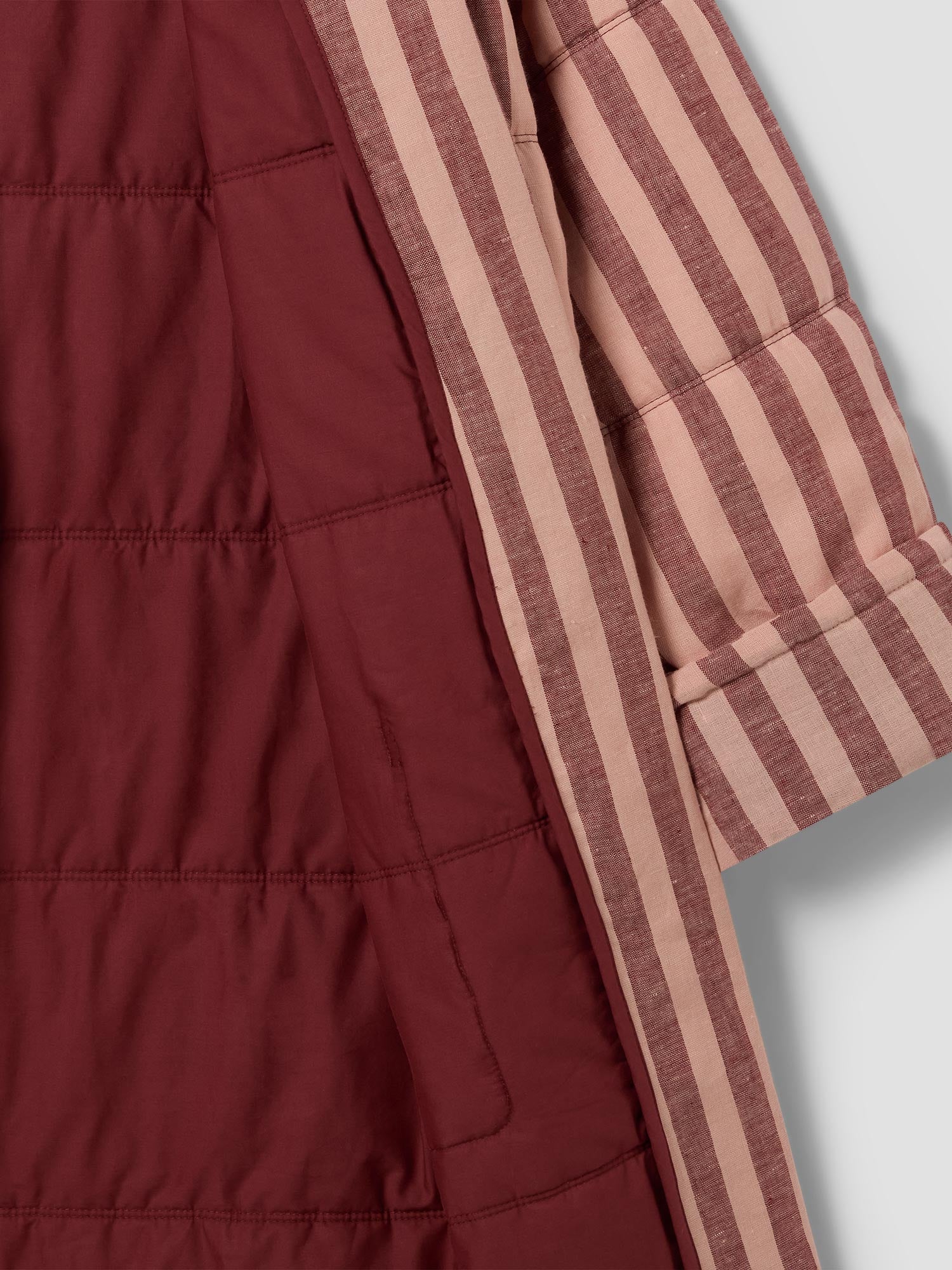 Rhubarb & Rose Pembroke Stripe Linen Blend Housecoat - Image 5