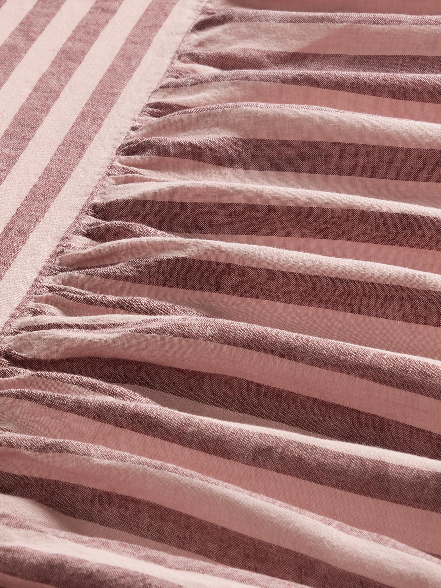Rhubarb & Rose Pembroke Stripe Linen Blend Valance - Image 3