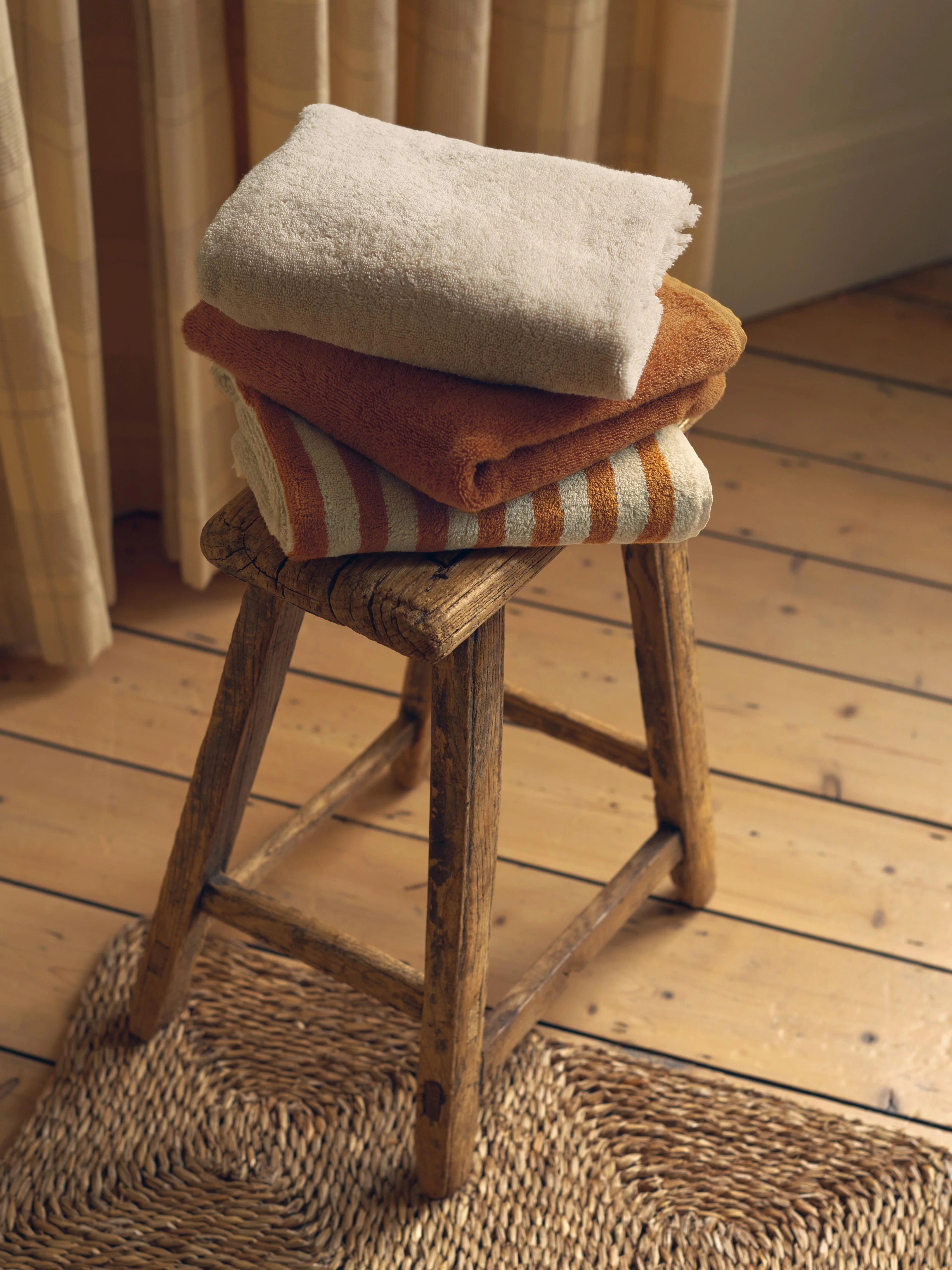 Russet Yellow Pembroke Stripe Cotton Towels - Image 4