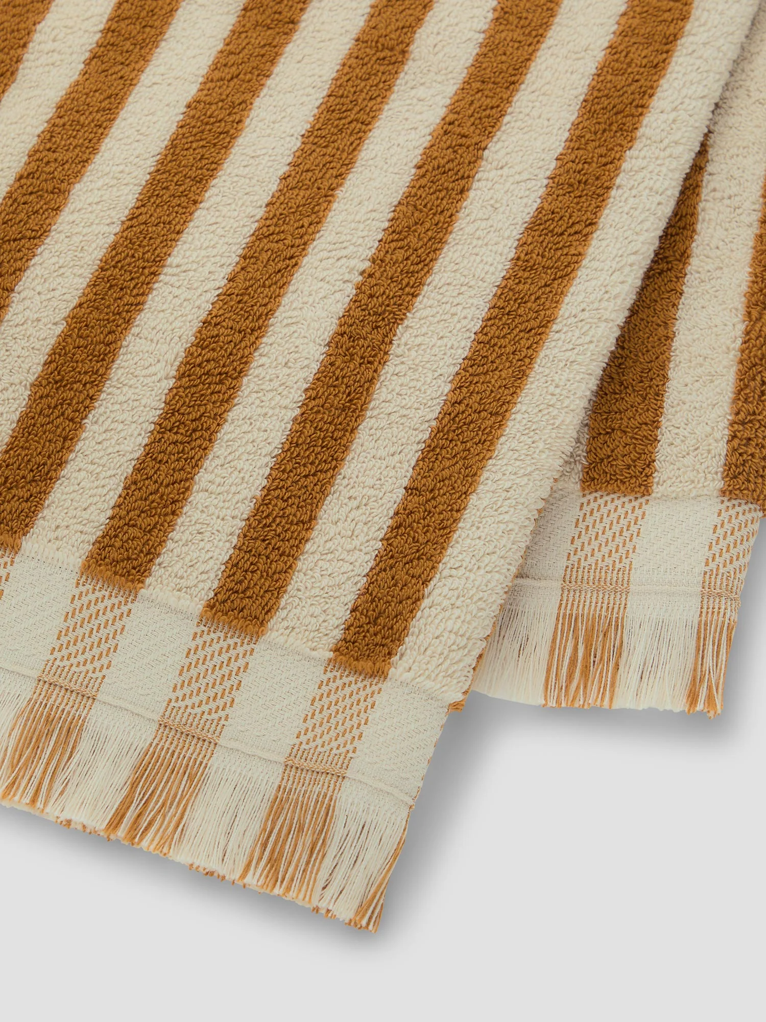 Russet Yellow Pembroke Stripe Cotton Towels - Image 5