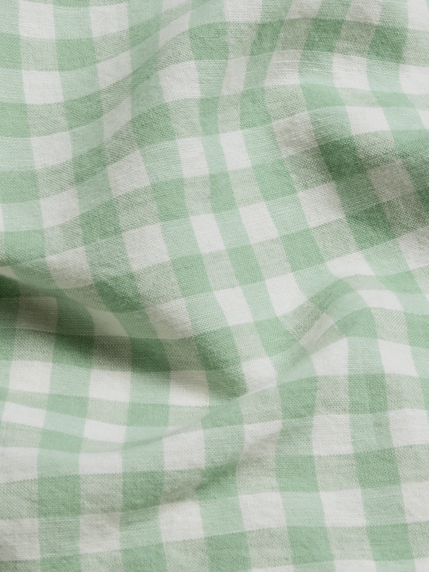Sage Green Gingham Linen Blend Pillowcase (Pair) - Image 3
