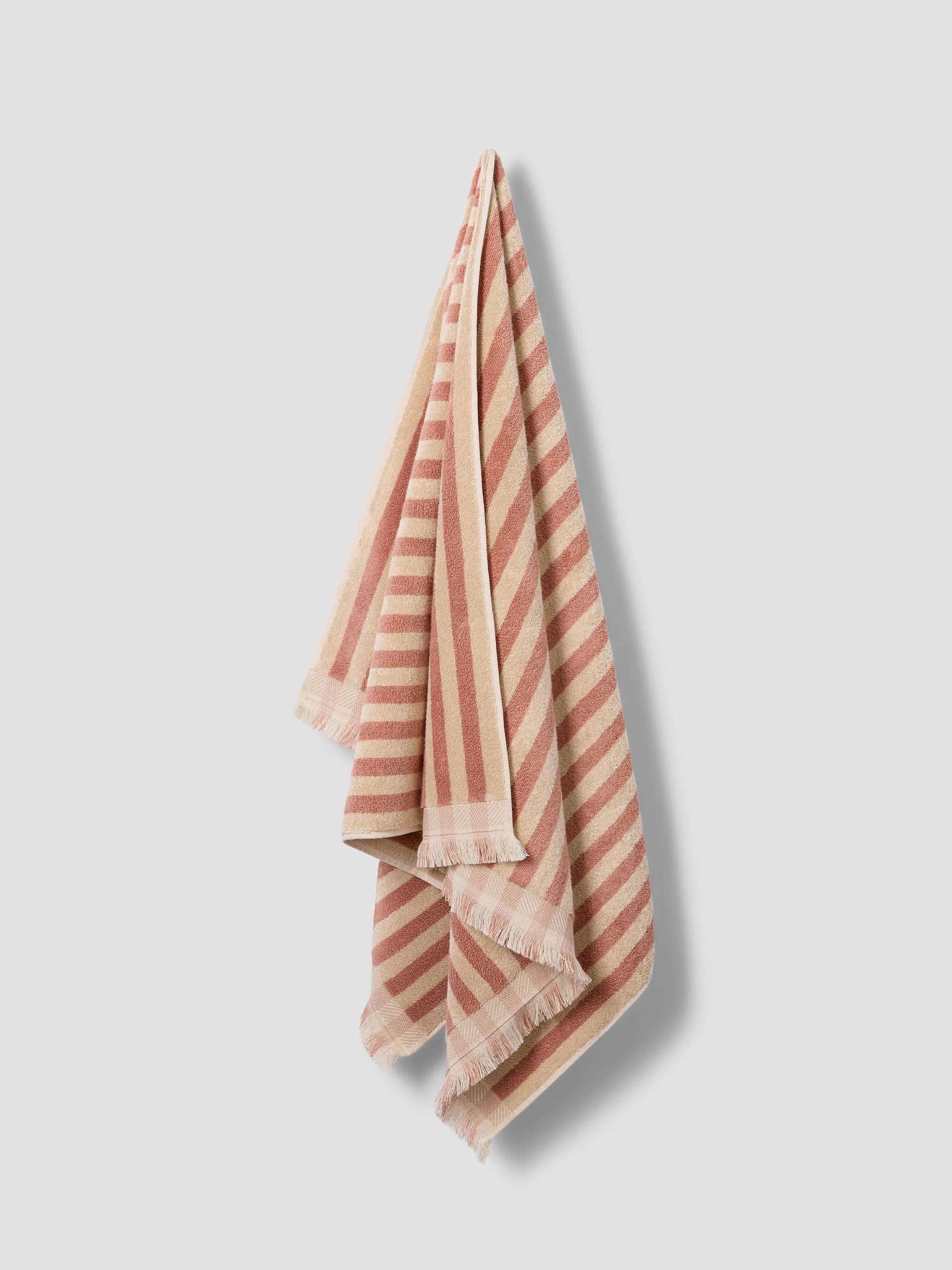 Sand Shell Pembroke Stripe Cotton Towels - Image 3