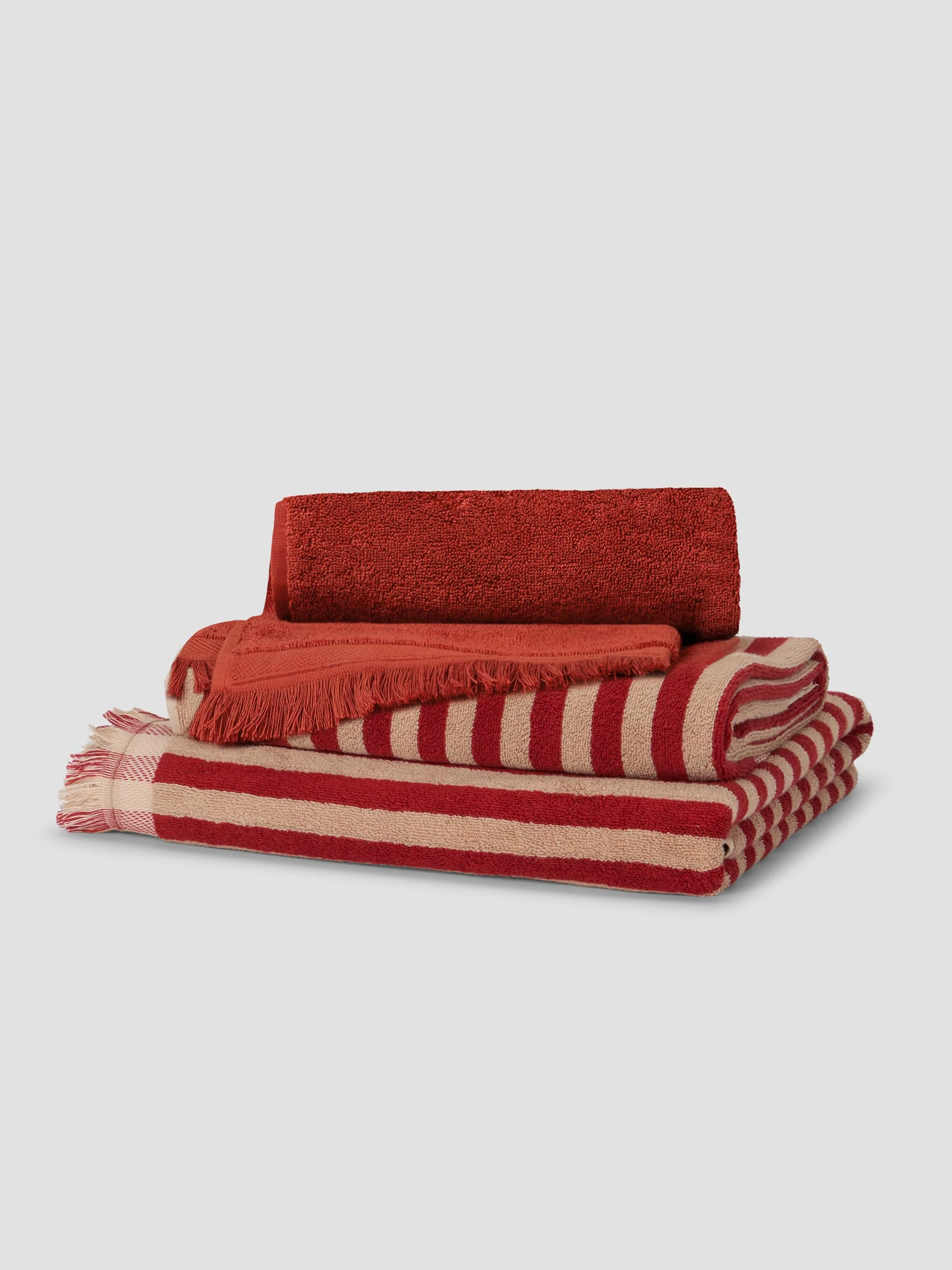 Sandstone Red Cotton Towel Bundle
