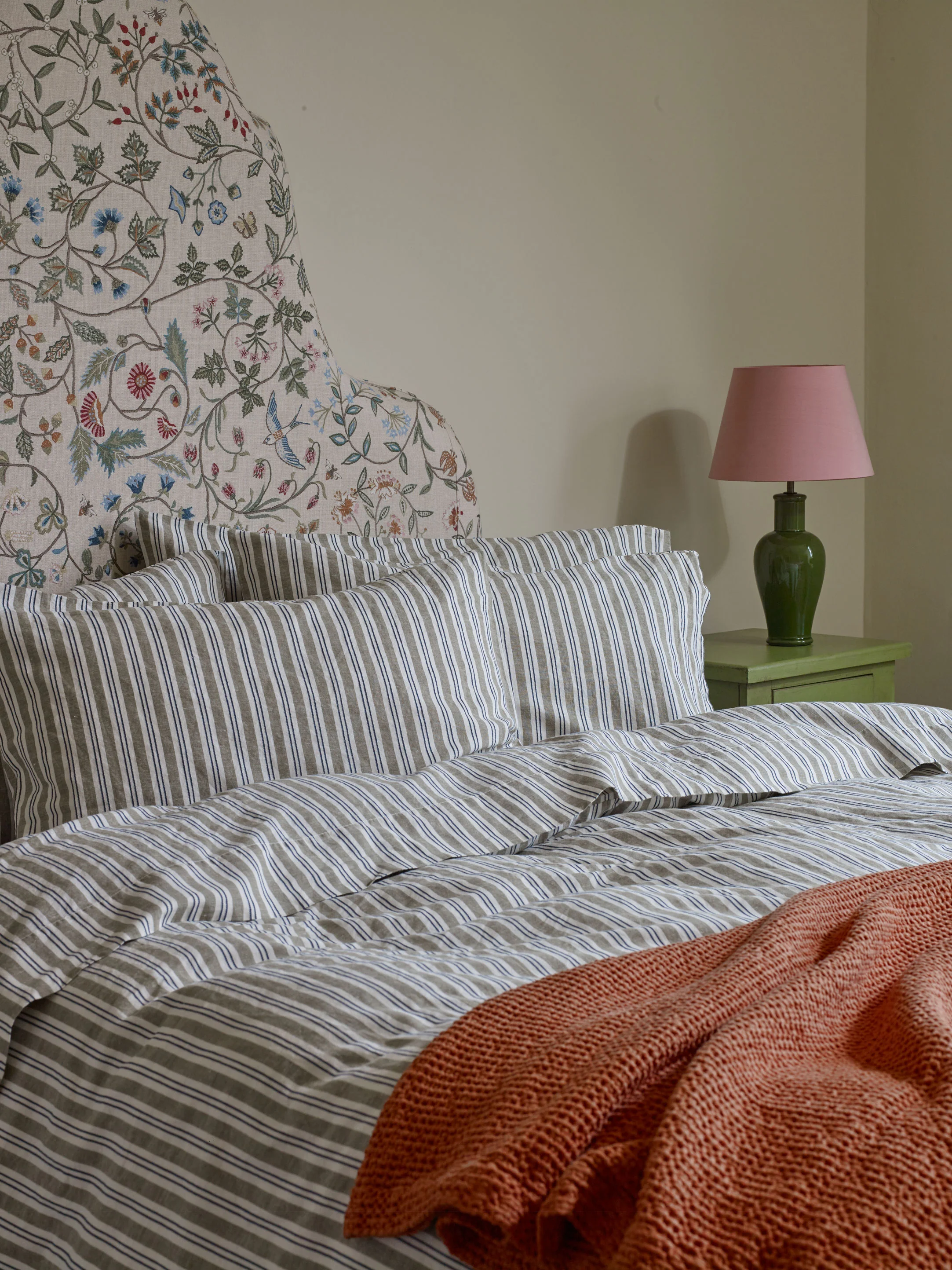 Thyme Somerley Stripe Linen Blend Duvet Cover