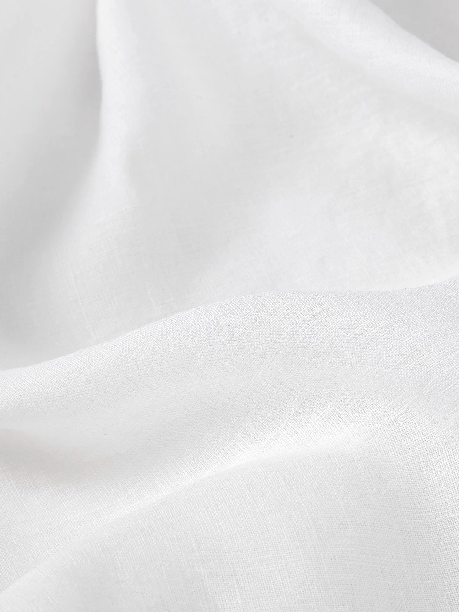 White 100% Linen Flat Sheet - Image 3